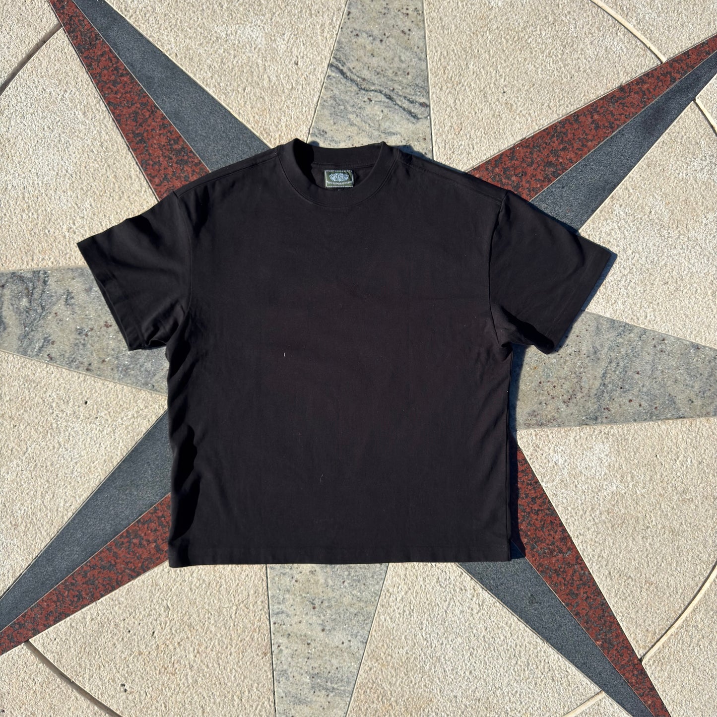 black shirt back print